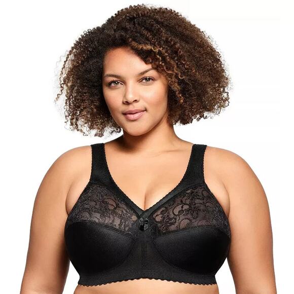 Glamorise MagicLift Original Wireless Support Bra Black Size 36D 0514 - Picture 1 of 4